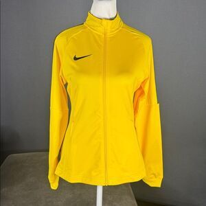 Nike Women’s Dri-Fit Training Sport Jacket Full Zip Yellow Zip Pockets XS NWT